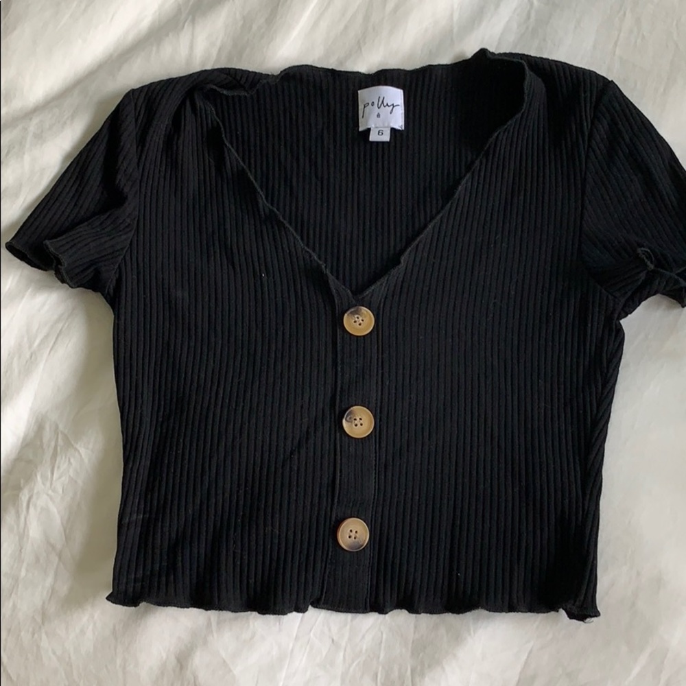 Black crop top